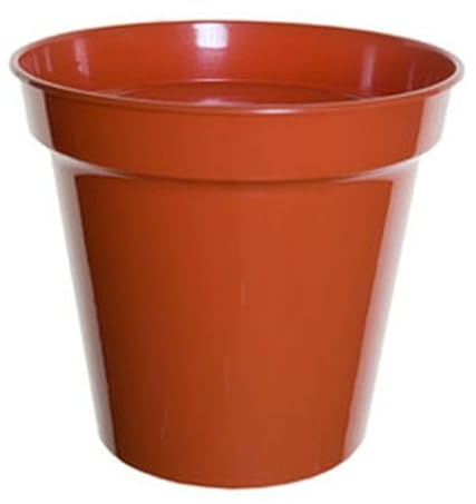 Monal 100% Recycled Plastic Plant Nursery Pots for Indoor Outdoor Garden Lightweight Planter Seed Starting Pot Flower Plant Container for Seedlings Cuttings Transplanting Terracotta (20cm / 8inch)