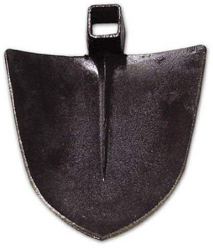 Schotterhacke aus Stahl, Auge 3 x 4 cm, Maße 270 x 240 mm.