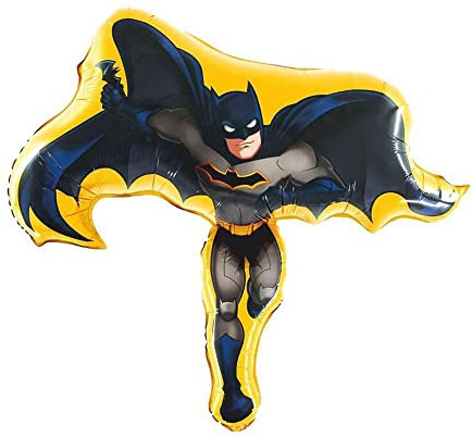 Ciao Batman palloncino foil mylar supershape sagomato (91cm, 36'') originale DC Comics, Multicolore