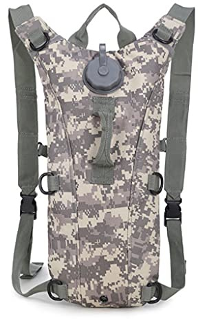 Taktische 3L Blase Wasser Tasche Camel Rucksack für Wandern Outdoor Camping Militär Tragbare Trinkrucksäcke Wandern Beutel Wasserbeutel (ACU Digital)