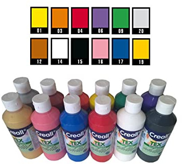 PAINT IT EASY Stoffmalfarben 12er Set, 12x250ml PREISHIT