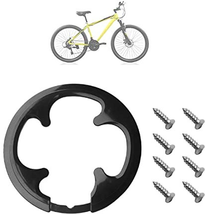 Housse de protection de chaîne de vélo, en plastique, plateau de chaîne de vélo, film de protection avec 8 vis, anneau de protection universel pour chaîne de vélo VTT d'extérieur 42T