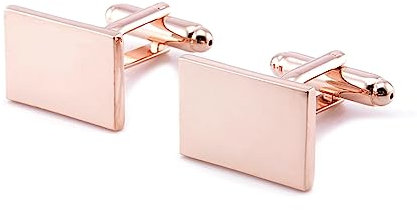 KnBoB Herren Manschettenknöpfe Rosegold Retro Blumen Muster Hochzeit Festival Geburtstag Geschenk mit Box