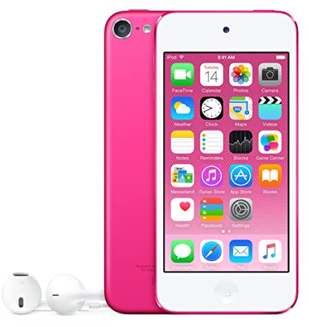Music Player Compatible with MP4/MP3 - Apple iPod Touch 6th Generation (128GB) (Pink, 128GB) (Renewed)