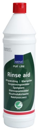 ABENA Puri-Line Dishwasher Rinse Aid | 1L | Dye and Fragrance Free Dishwasher Cleaner, Low Foaming Rinse Aid Dishwasher Cleaner, Suitable for all types of dishwashers