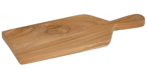 Meubletmoi Planche à découper/à Pain rectangulaire L. 40 cm en Bois de Teck avec Manche – Fabrication Artisanale – MAVA