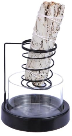 RyotenoKa SWC20240616，Sage Smudge&Palo Santo Kit，General Holder Incense Holder for Burning Sage and Palo Santo，Healing Incense for Cleansing, Clear