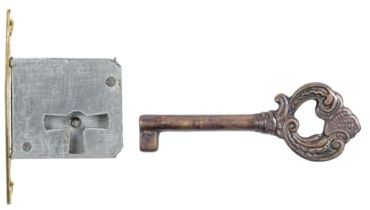 Holzando Möbelschloss Einsteckschloss mit Schlüssel 0012Q-3020 Rechts - Dornmaß 25mm- Halmlänge 42mm