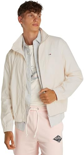 Tommy Jeans Tjm Essential Jacket Ext Dm0Dm20655, Giacca Antivento, Uomo, Bianco (Ancient White), 3XL