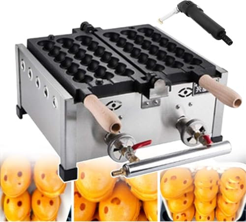 FBJAMZ Egg Shaped Waffle Iron,Non-stick Bubble Waffle Maker Machine,with Branding Machine,Commercial Cooking Equipment