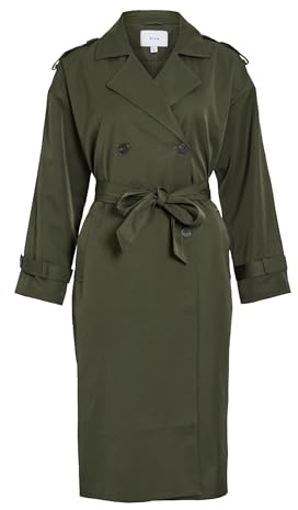 Vila Viaddison L/S Long Trench Coat - Noos, Deep Depths, 48