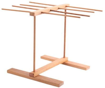 Fenteer Pastel de Secadora de Pasta de Madera, 8 manijas de Brazo, diseño, Desmontable, Soporte de Soporte de Espagueti, Estante para colgadoras de Pasta,