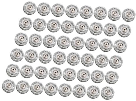 Uonlytech 50Pcs Transparent Snap Fasteners Invisible Clothing Buttons for Coats Cardigans Easy to Use Plastic Fastening Mechanism Durable Secure Replacement for DIY Fashion