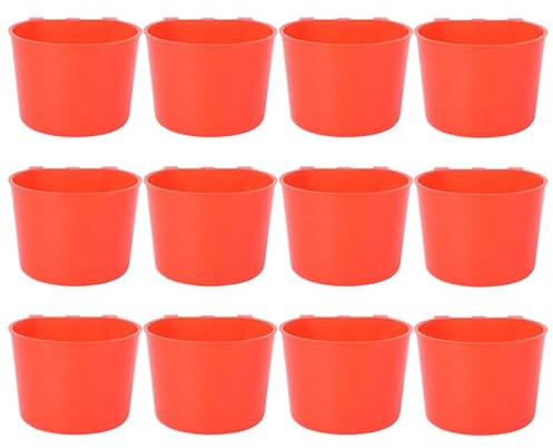 Abaodam 12 Bols d'alimentation pour Oiseaux Bol d'alimentation Perroquet À Fixer pour Cage Conteneur pour Graines Fruits Et Noix Installation Facile 3.27 X 3.27 X 2.36 in