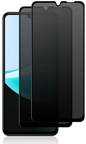 KeHowy Protector Pantalla de Privacidad Compatible con Xiaomi Redmi 15C 4G, [2 Piezas] 9H Dureza Vidrio Cristal Templado Antiespia, Anti Espía Película Protectora para Xiaomi Redmi 15C 4G