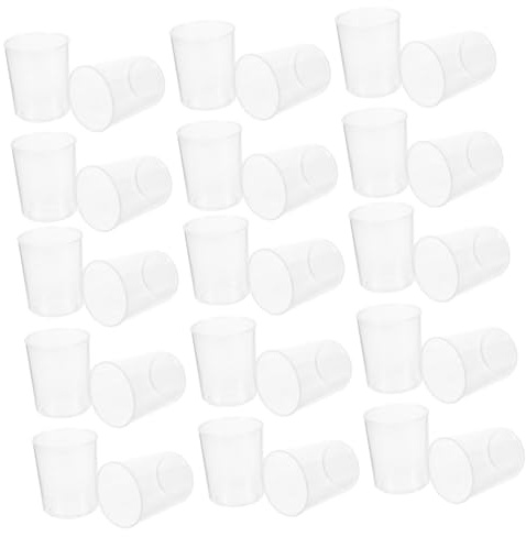 KAILIKETIY 30pcs 100ml Plastic Measuring Cups with Scale, Food-grade Laboratory Beakers for Science Experiments, Student Classroom Measuring Tool Set