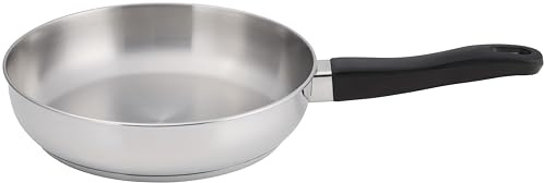Judge Vista Stainless Steel Uncoated 24cm Skillet Frying Pan, Induction Ready, Oven & Dishwasher Safe