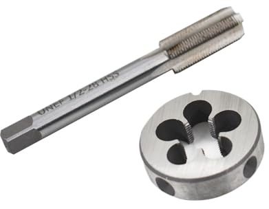 QUIGHZX Juego de machos y terrajas de 1/2-28 (1/2 x 28) 22LR 223 5,56 9 mm