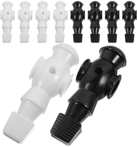 SUPVOX Figure Da Calcio Balilla 26 Pezzi in Plastica Resistente Per Accessori Calcio Da Tavolo, Set Completo Giocatori Bianco e Nero Per Sostituzione in Sala Giochi