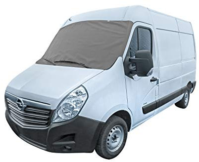 KEGEL Van Windshield Cover, Winter Protector for Frost, Ice, Snow, Dust, Sun - Roll Up Shade - GREY