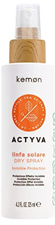 Kemon - Actyva Linfa Solare Dry Spray, Setificante Protettivo per Capelli, con Aloe Vera, Filtro UV - 125 ml