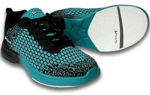 Pyramid Women's Path Lite Seamless Mesh Bowling Shoes - Black/Teal Size 8