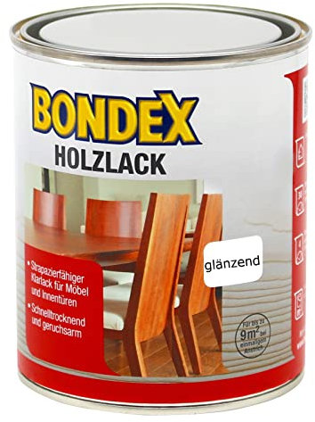 SoPo Holzlack farblos strapazierfähiger Lackanstrich für den Innenbereich (0,75L, glänzend)