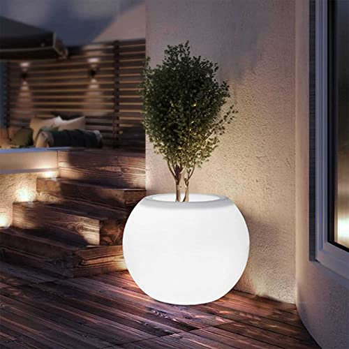 Enhance your home decor with a Colorful Waterproof LED Flower Pot, Perfect for Indoor and Outdoor Plants, with Remote Control.