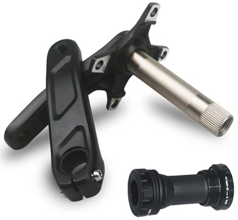 Integrierte Hohl Kurbelgarnitur 104BCD 127mm Linke Und Rechte Fahrrad Kurbel Mit Tretlager MTB Aluminium Kurzer Kurbelarme Für Mountainbike