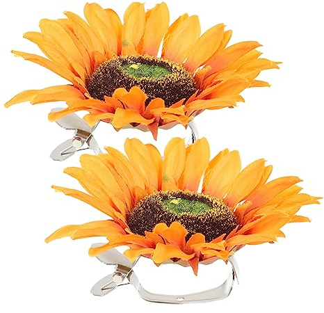 FELTECHELECTR 2pezzi Fermacurtain Girasole Clip per Tende Senza Morsetti per Tende Stile Delicato per Camera da Letto Soggiorno E Ufficio