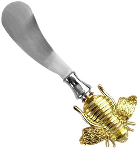 IMIKEYA Épandeur De Beurre En Acier Inoxydable Petits Couteaux À Fromage Avec Manche En Forme D'abeille Grattoir À Crème Pour Gâteau Outils De Cuisine Pour Pain Sandwich