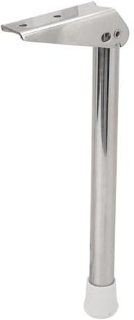 Fockety Gamba di supporto pieghevole a 90 gradi per barca, 33 cm, per barca, gambe regolabili in acciaio inox 304 con punte in gomma bianca, per uso marittimo