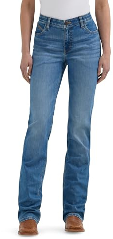 Wrangler Damen Jeans Willow Mid Rise Performance Waist Boot Cut Ultimate Riding Jeans