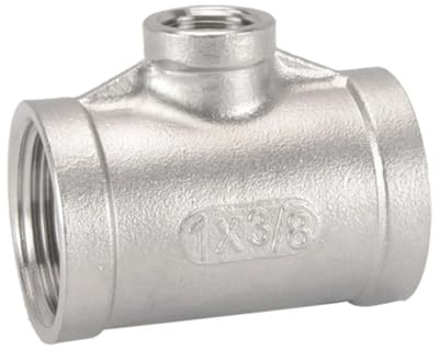 BYLSAGWHT 1/8 1/4 3/8 1/2 3/4 1 2 3 4 BSP Female Reducing Tee 3 Ways 304 Stainless Steel Pipe Fitting Reducer Connector(3 To 1 Inch)