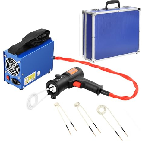 QRANSEUYXY Chauffage Induction Voiture 1500W 800°C，4 bobines，sans Flamme | Chauffage pour écrous grippés, Entretien des véhicules,Kit chauffage induction,Bobine en cuivre pur,Chauffage rapide