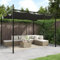 Pérgola con techo retráctil antracita 295x292x230 cm