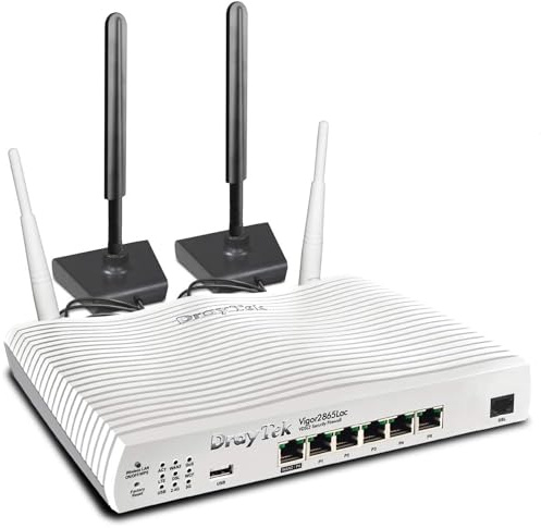 DrayTek Vigor 2865Lac (VERSIONE OEM) - Router Ethernet 4G, VDSL/ADSL, porte LAN 5+1 GbE con VLAN, VPN Dual Band, Mesh, Dual-SIM 4G+ LTE Modem, SMB