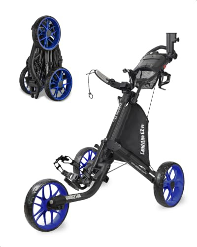 Caddytek CaddyLite V8-Blue EZ-Fold-Carrito de Golf de 3 Ruedas, versión 8, Color Azul, Unisex, Talla única