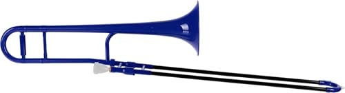 Classic Cantabile MardiBrass ABS Kunststoff Tenor-Posaune - Bb-Stimmung - Fiberglas-Zug - 660g leicht - Bohrung: 12 mm - inkl. Mundstück und Gigbag - blau