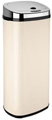 Dihl Rectangle 50L Stainless Steel Auto Sensor Kitchen Waste Dust Bin Automatic Motor Cream