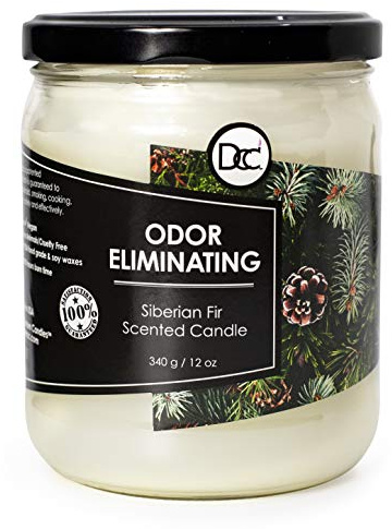Siberian Fir Odor Eliminating Highly Fragranced Candle - Eliminates 95% of Pet, Smoke, Food, and Other Smells Quickly - Up to 80 Hour Burn time - 12 Ounce Premium Soy Blend