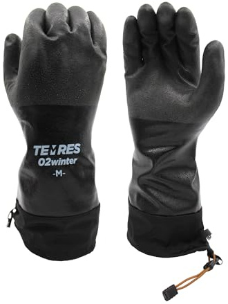 SHOWA 282-02 Waterproof and Breathable Work Gloves with Extended Cuff, Black, XXL