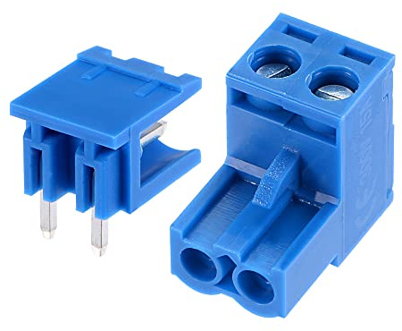 sourcing map 20 Satz Schraubklemmenblock 5.08 mm Raster 2 Stifte 15A | für Leiterplattenmontage, Stecker für Elektrik Instrumente