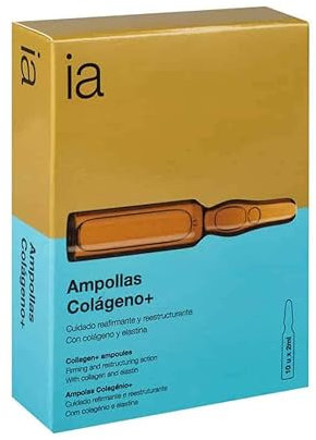 Interapothek Colágeno+ 10 Ampollasx2 ml, Reafirmante y reestructurante,colágeno y elastina,mejoran la elasticidad de la piel.