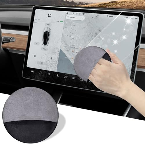 ElekTonny Car Touch Screen Wipes, Dashboard Display Cleaning - Includes Microfiber Cloth - Screen Cleaner Tool for Car Interior, Gray