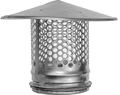 3 Inch Round Roof Rain Cap HVAC Vent Galvanized Steel All Weather Chimney Cap Roof Top Round Roof Vent with Rubber Gasket for Perfect Insulation Vent Cover (3'' Inch)