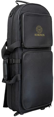 AUROSUS Bassoon PRO Case Leather Bassoon Non-Slip Seat Strap with Lockable Hook Black