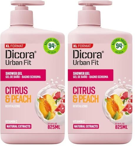 DICORA UF NOURISHING SHOWER GEL VIT C CITRUS&PEACH 825ML (Paquete de 2)