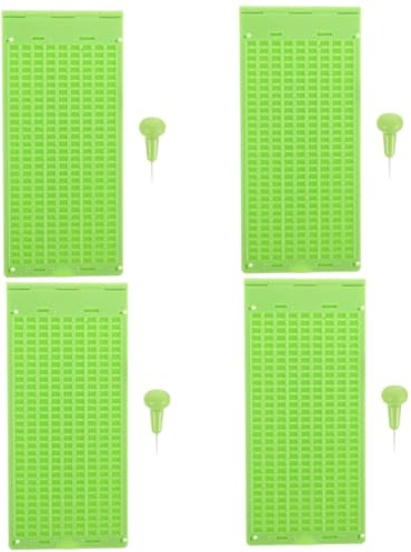 Gogogmee 4sätze Blindenschrift Schreibtafel Aus Kunststoff Mit Stift Zeilen Und Felder Für Sehbehinderte Nutzer Langlebig Einfach Zu Bedienen Praktisches Lernhilfsmittel Für Blinde
