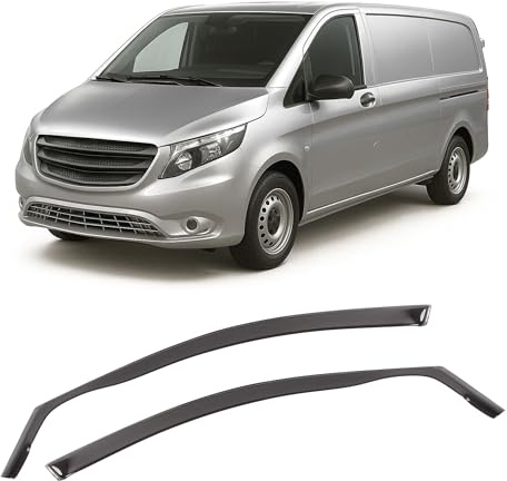 Walser Premium Auto Windabweiser für Mercedes-Benz V-Klasse/Vito/Vito Mixto 2014-Heute, Passform Regenabweiser Set für Fahrer- und Beifahrerseite, Auto Windabweiser 2 STK.
